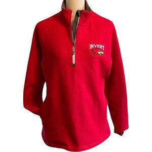 August Sportswear Invert Red Performance 1/2 Zip Pullover Size Medium